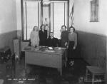 This is the principal's office of the school, located between classrooms 201 and 203 on the second floor of the south wing, overlooking Iowa Street. (Photo courtesy of Class of 1956 Reunion Committee)