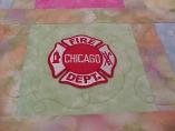 FOLA Quilt  (12/18/04) - Chicago Fire Department square (Photo Courtesty of Chris Anderson)