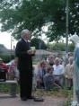 Friends of OLA Vice-President Bill O'Brien speaking at the dedication ceremony. (Photo Courtesty of Vicki Tortorich)
