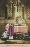 This view of the inside Our Lady of the Angels church is from the early 1950's, several years before the fire. The priest performing the Mass is Father Thomas Coughlin. The altar boy is unknown. (Photo courtesy of Anthony Fanone)