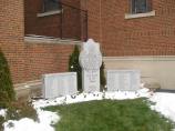 Nice view of the three granite markers that make up the new OLA Memorial. (Photo courtesy of Luci Kuziw)
