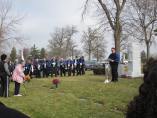 On December 2, 2012, members of the Royal Airs held a memorial for the victims of the OLA fire at the gravesite of 27 of the victims at Queen of Heaven Cemetery in Hillside, IL. (Photo Courtesy of Burt Convey)